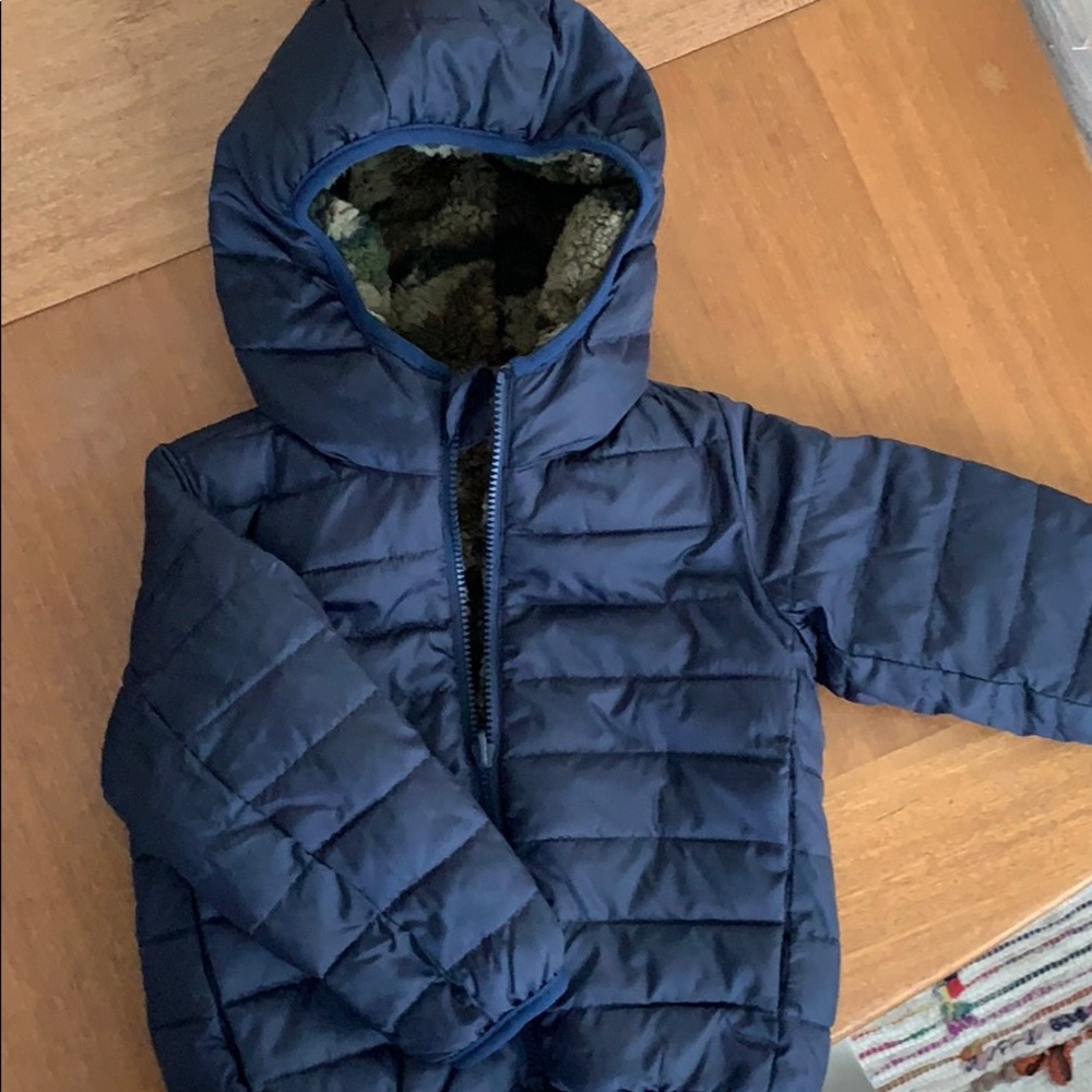 NWT Crew Cuts XXS/3T Reversible puffer jacket